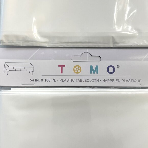 Set of 4 Brand New Large 54" x 108" Rectangular White Plastic Tablecloths! - Picture 2 of 16